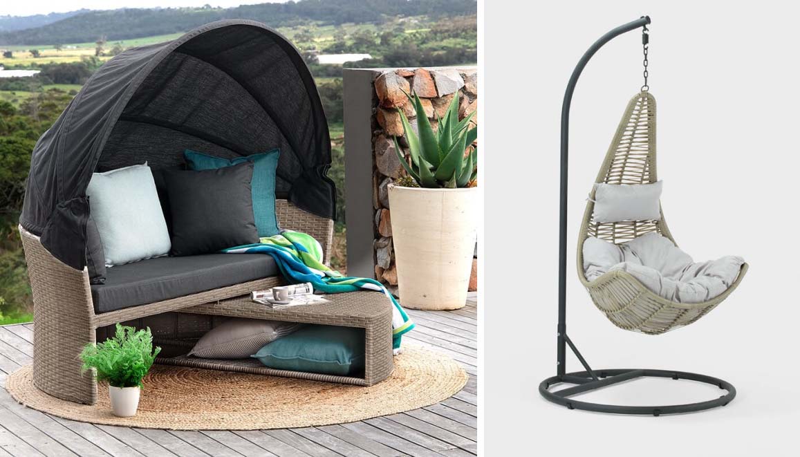 rattan patio lounge set furniture
